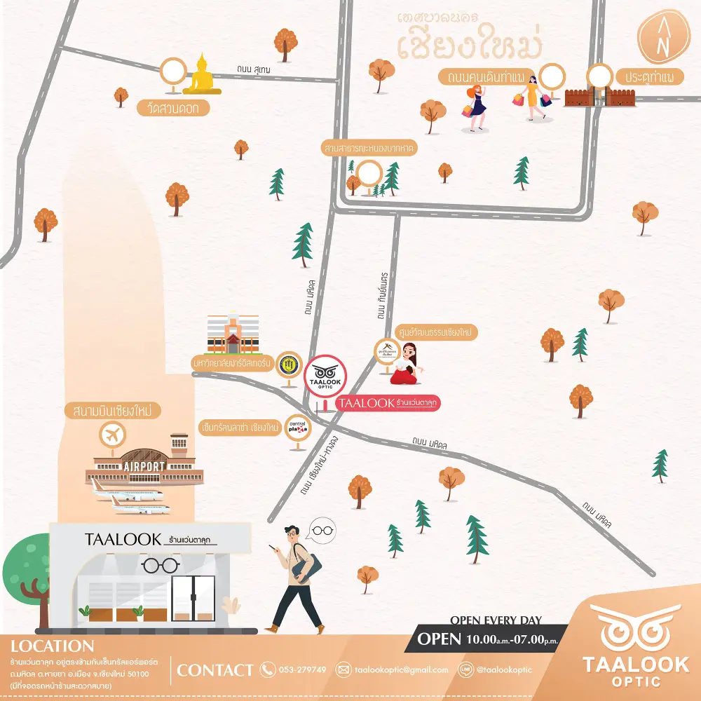 ติดต่อร้านแว่นตาเชียงใหม่