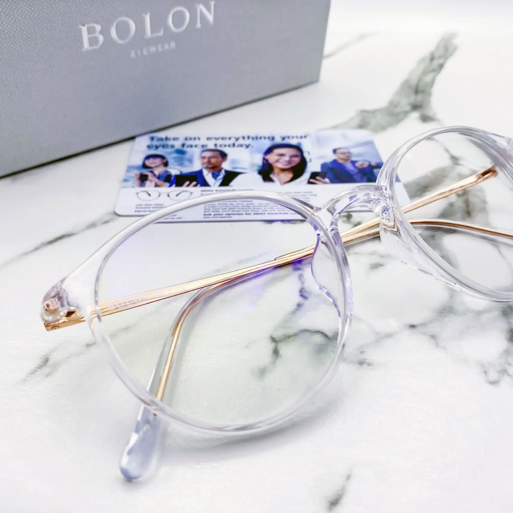 กรอบแว่น Bolon เลนส์ Zeiss EnergizeMe Single vision Asiana 1.50 Blueprotect Photofusion extra grey2