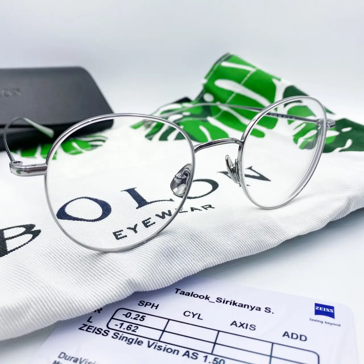 กรอบแว่น Bolon เลนส์ Zeiss Single Vision Rx 1.50 As DuraVision Blueprotect2