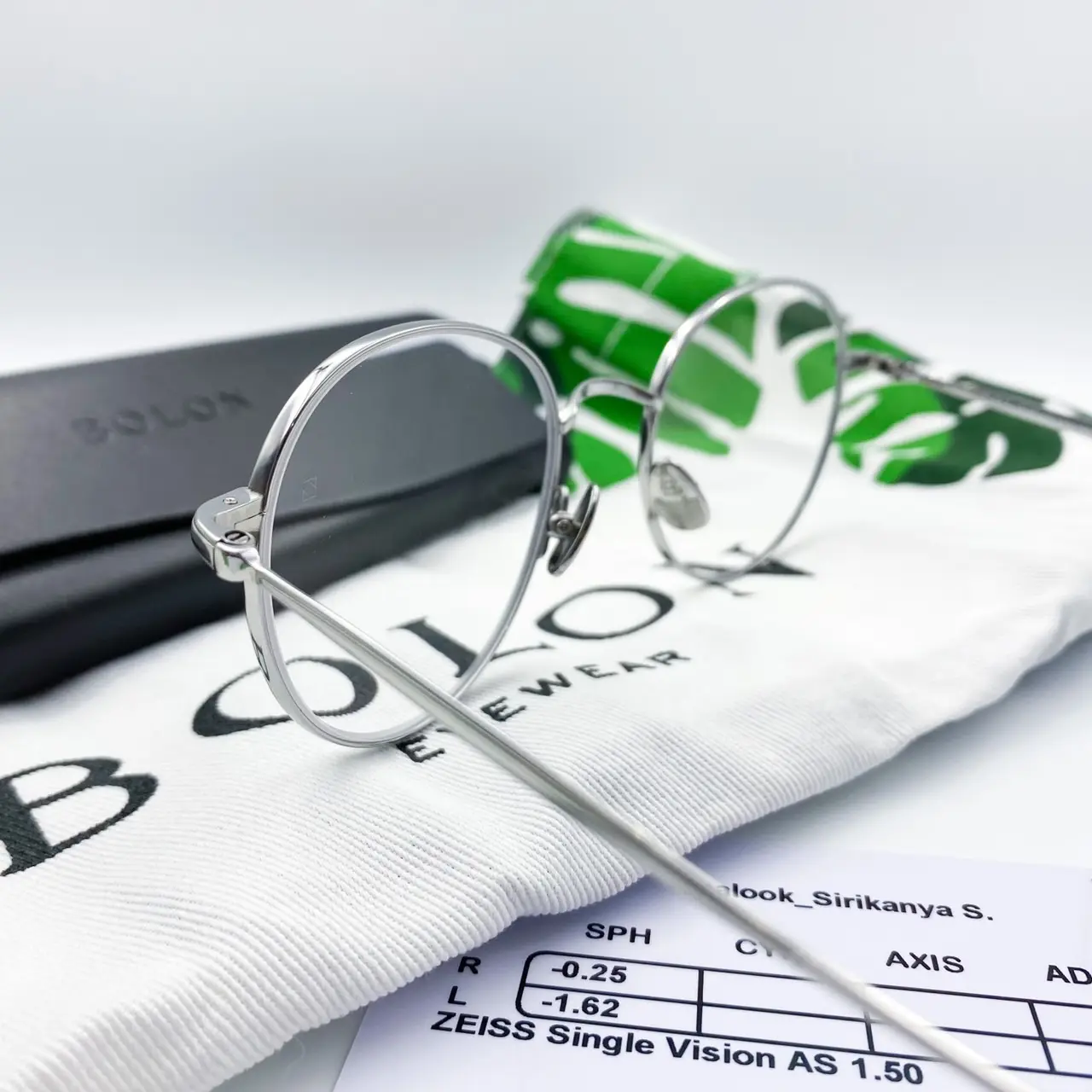 กรอบแว่น Bolon เลนส์ Zeiss Single Vision Rx 1.50 As DuraVision Blueprotect3
