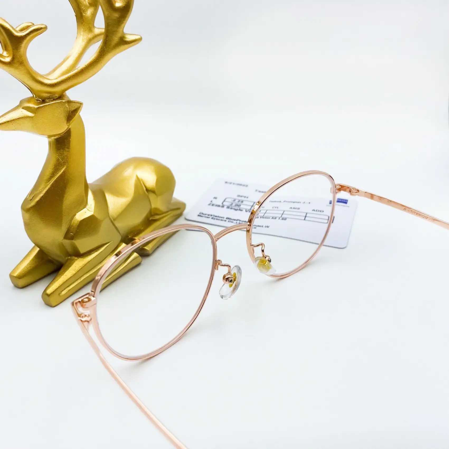 กรอบแว่น Jean Pucci เลนส์ Zeiss Single Vision arc 1.60 As DuraVision Blueprotect4