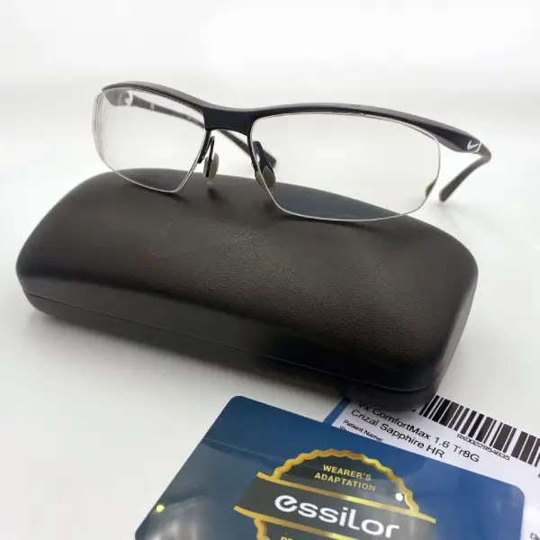 กรอบแว่น Nike เลนส์ Essilor 1.60 Varilux comfort max Transitions Grey