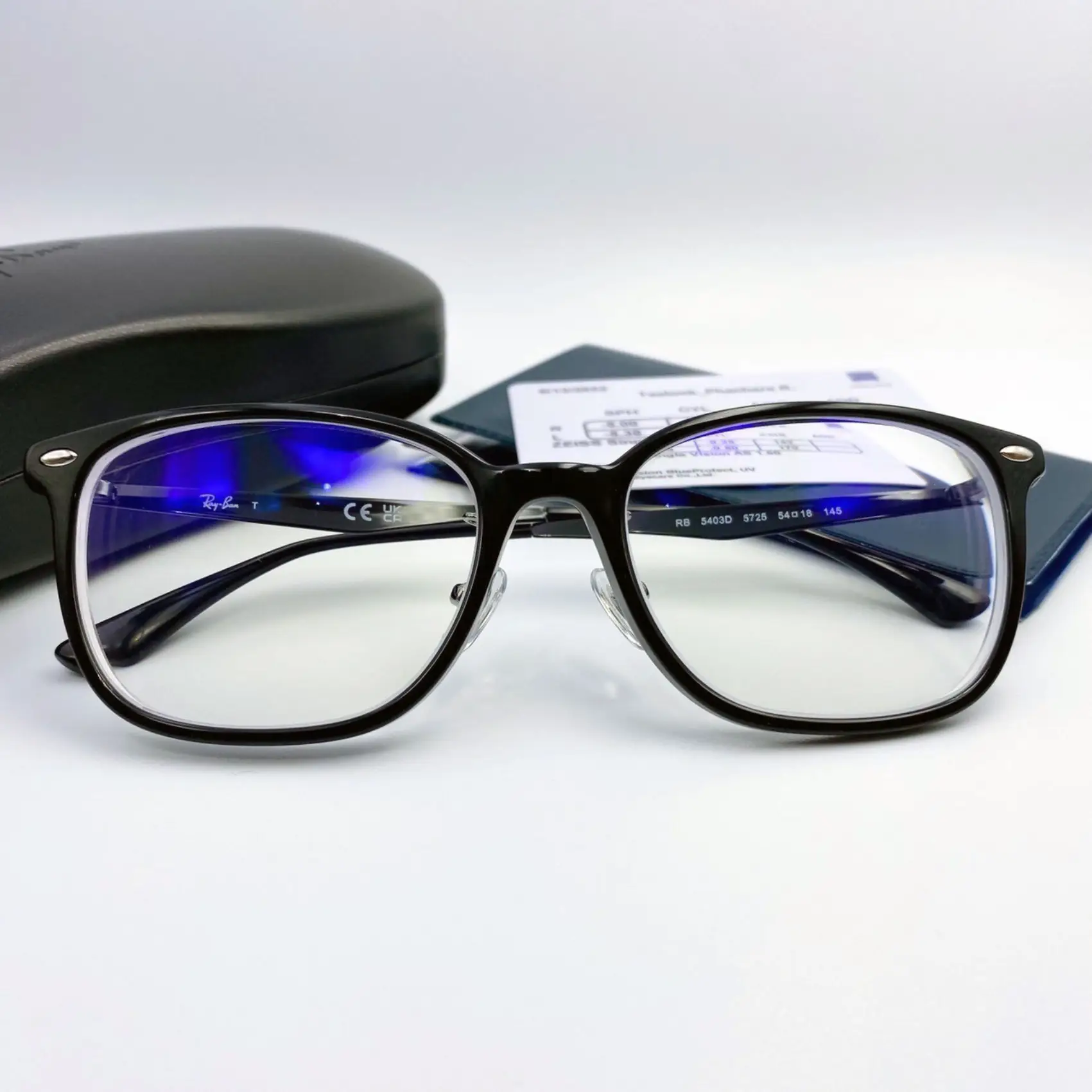 กรอบแว่น Rayban เลนส์ Zeiss Single Vision Rx 1.60 As DuraVision Blueprotect