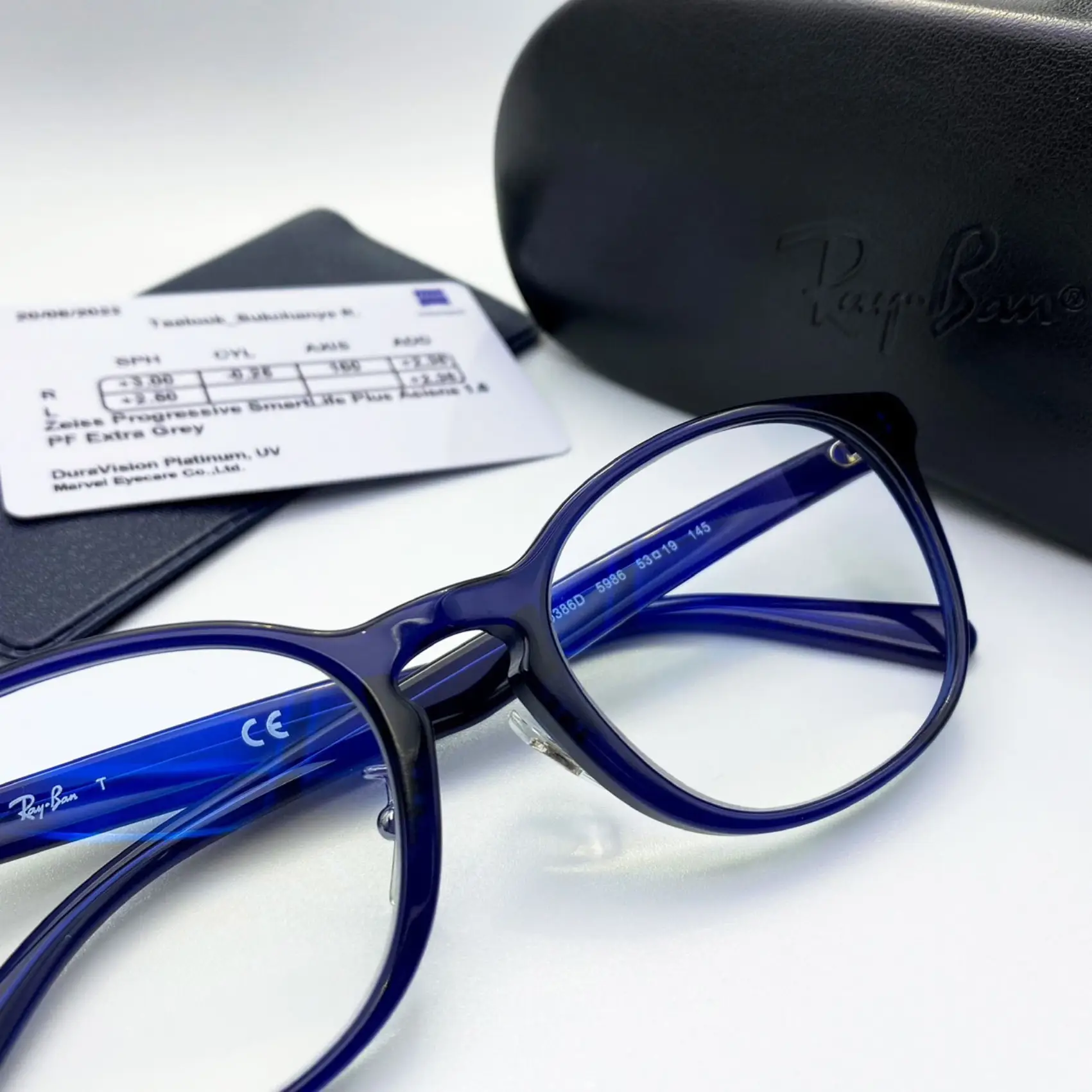 กรอบแว่น Rayban เลนส์ Zeiss Smartlife Plus asiana 1.60 Platinum Photofusion extra grey3