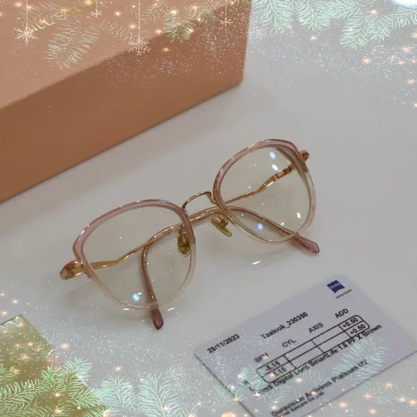 กรอบแว่น Jill Stuart รุ่น Lillie JS80022 C01 พร้อมเลนส์ Zeiss PhotoFusionX น้ำหนักเบา ดีไซน์เรียบหรู