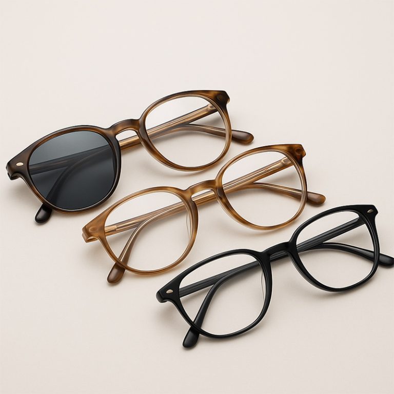 แว่นตา 3 แบบเปรียบเทียบเลนส์ออโต้ เลนส์โปรเกรสซีฟ และเลนส์ชั้นเดียว